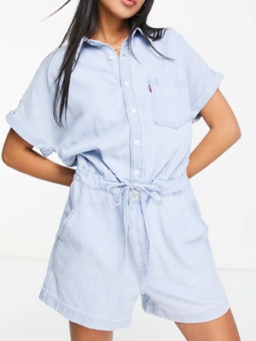 Levi's Blue Denim Jumpsuit with Relaxed Fit
